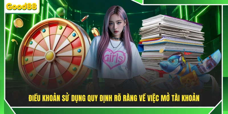 Điều khoản sử dụng quy định rõ ràng về việc mở tài khoản